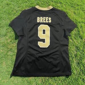 Nike Drew Brees #9 New Orleans Saints Black Home Jersey Women’s XL Stitched